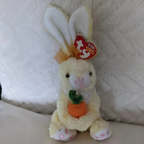NWT Ty Easter Bunny Nibbles Beanie Babie - Picture 1 of 2